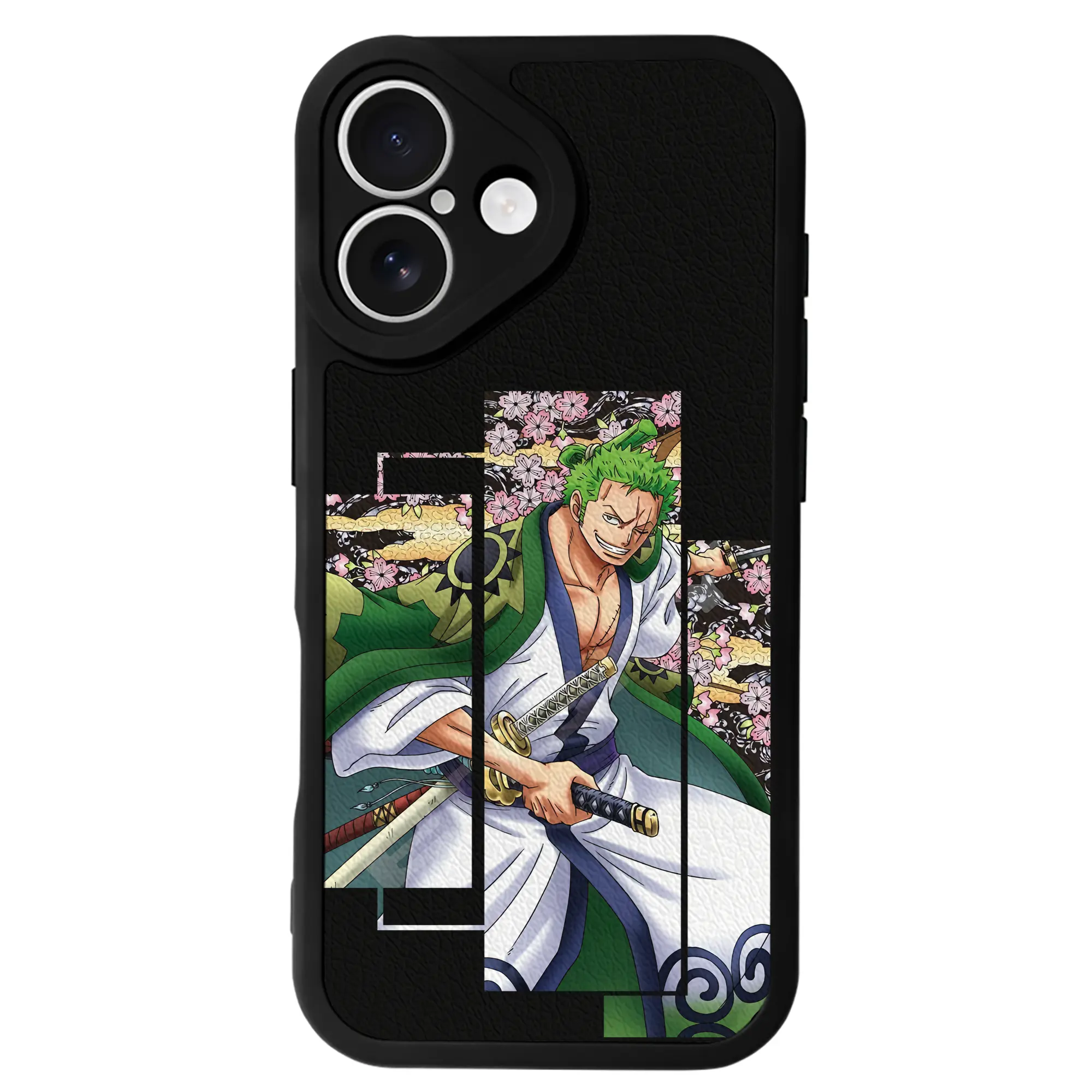 ワンピース グッズ ロロノア・ゾロ - IPhone 16シリーズ対応 ・ シリコンスマホケース ・ レザー調 ・ 高精度フィット ・ 耐衝撃 ・ ワイヤレス充電対応 ・ 精密カット